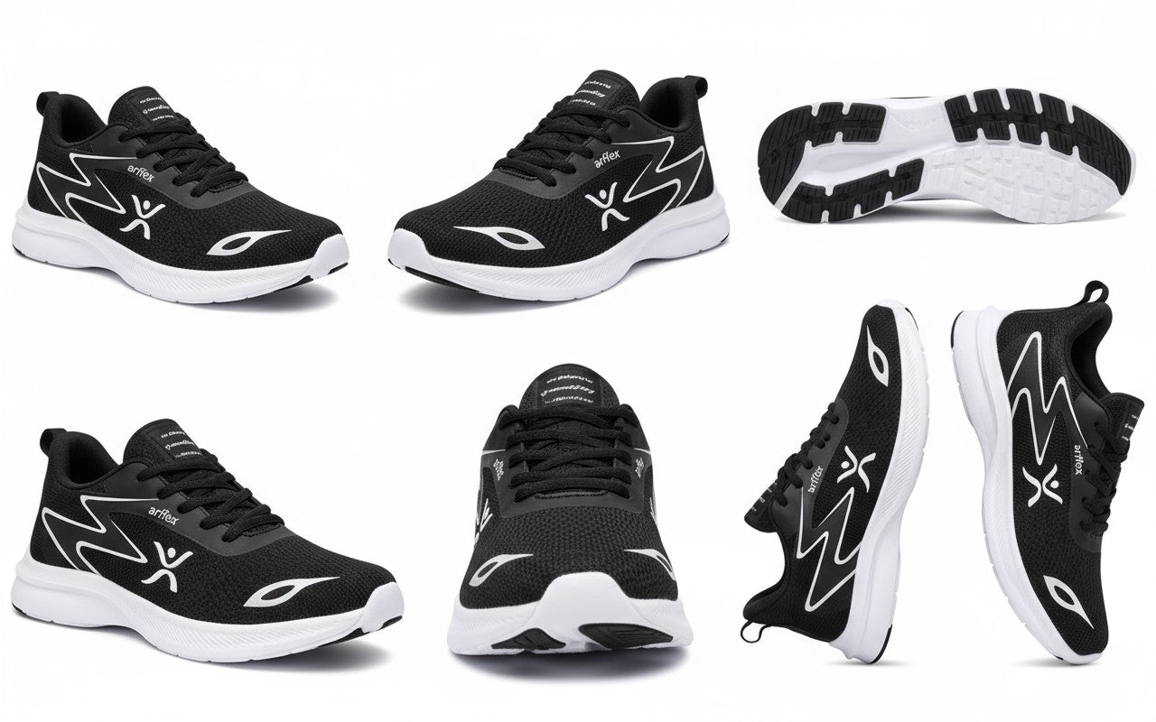 Espadrilles Airflex™ Ref:AIR001-BLACK WHITE