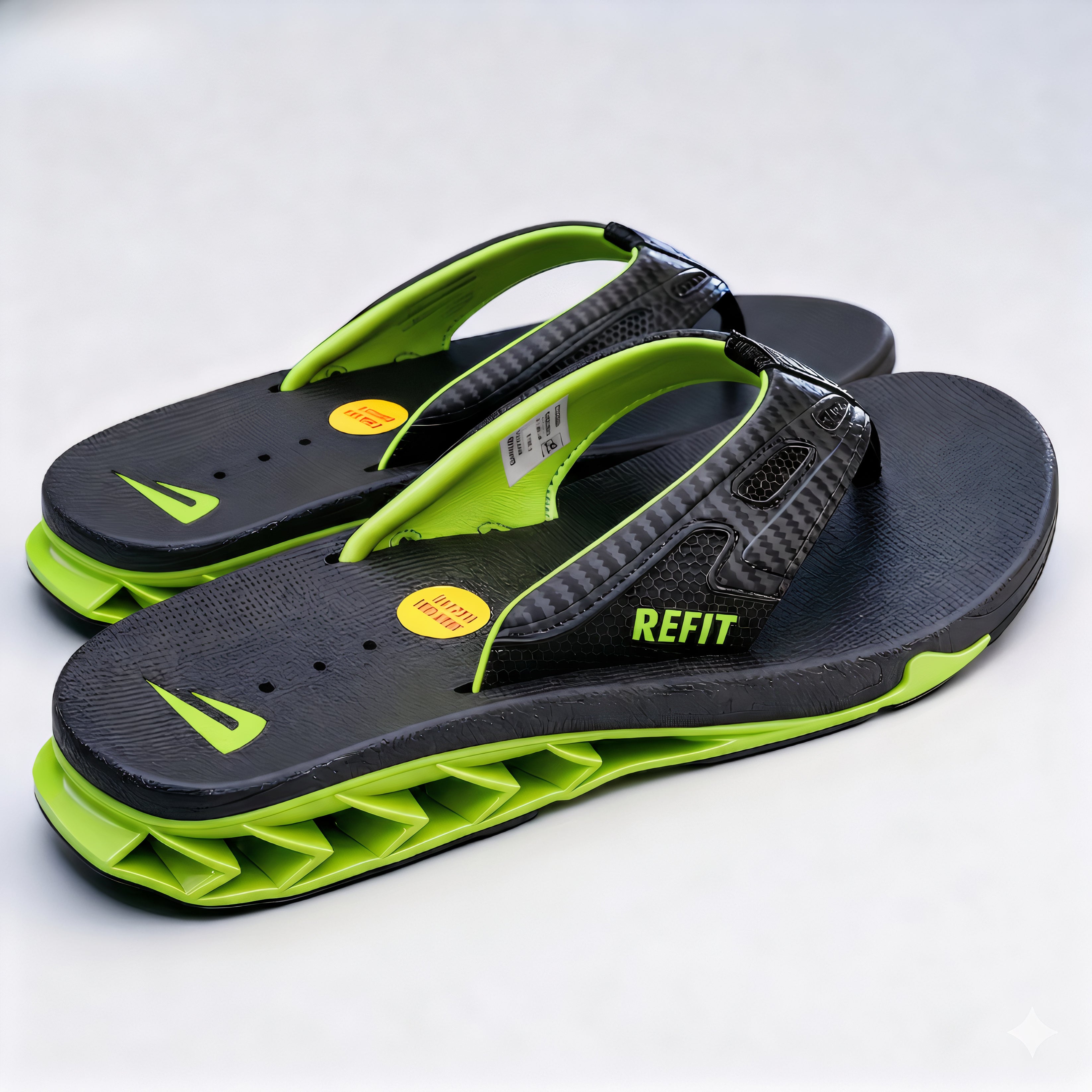 Refit Fanning   – Sandales Homme  Black / GREEN