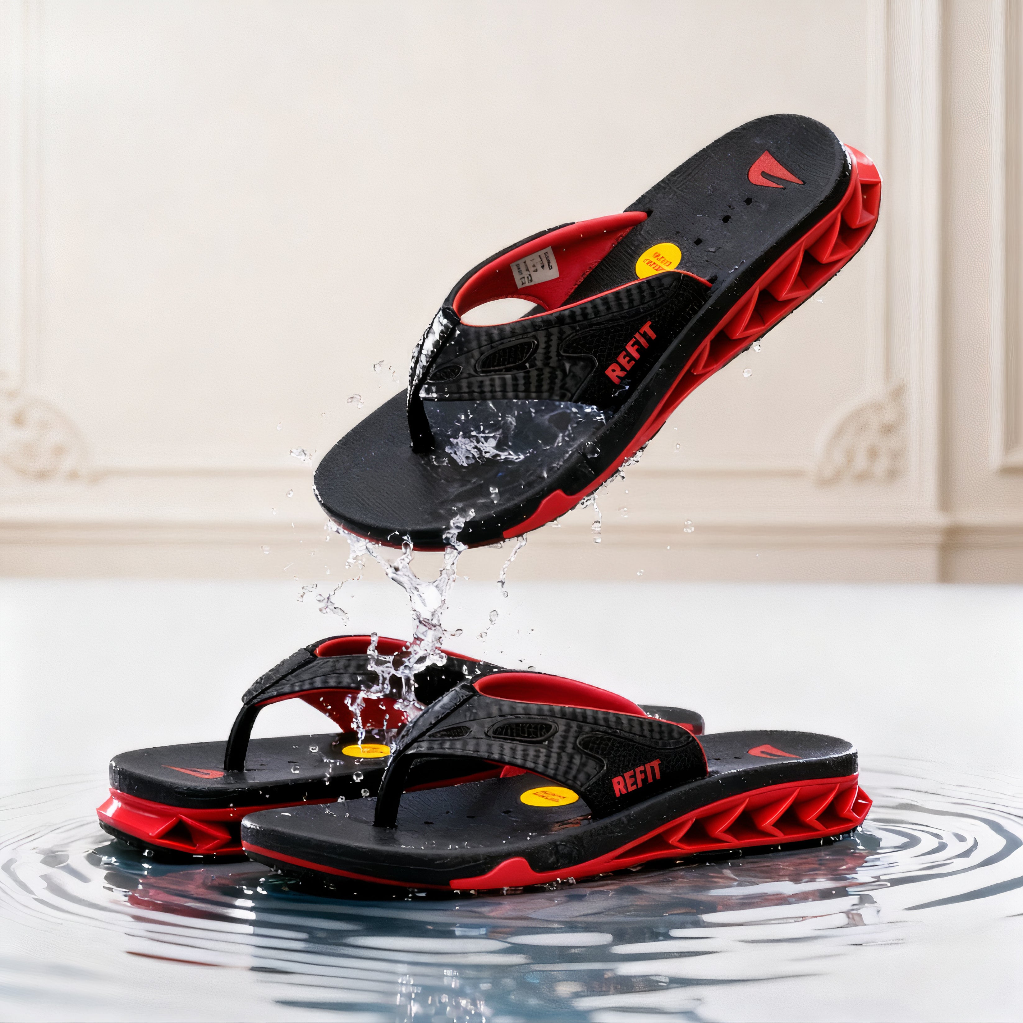 Refit Fanning   – Sandales Homme  Black / REED
