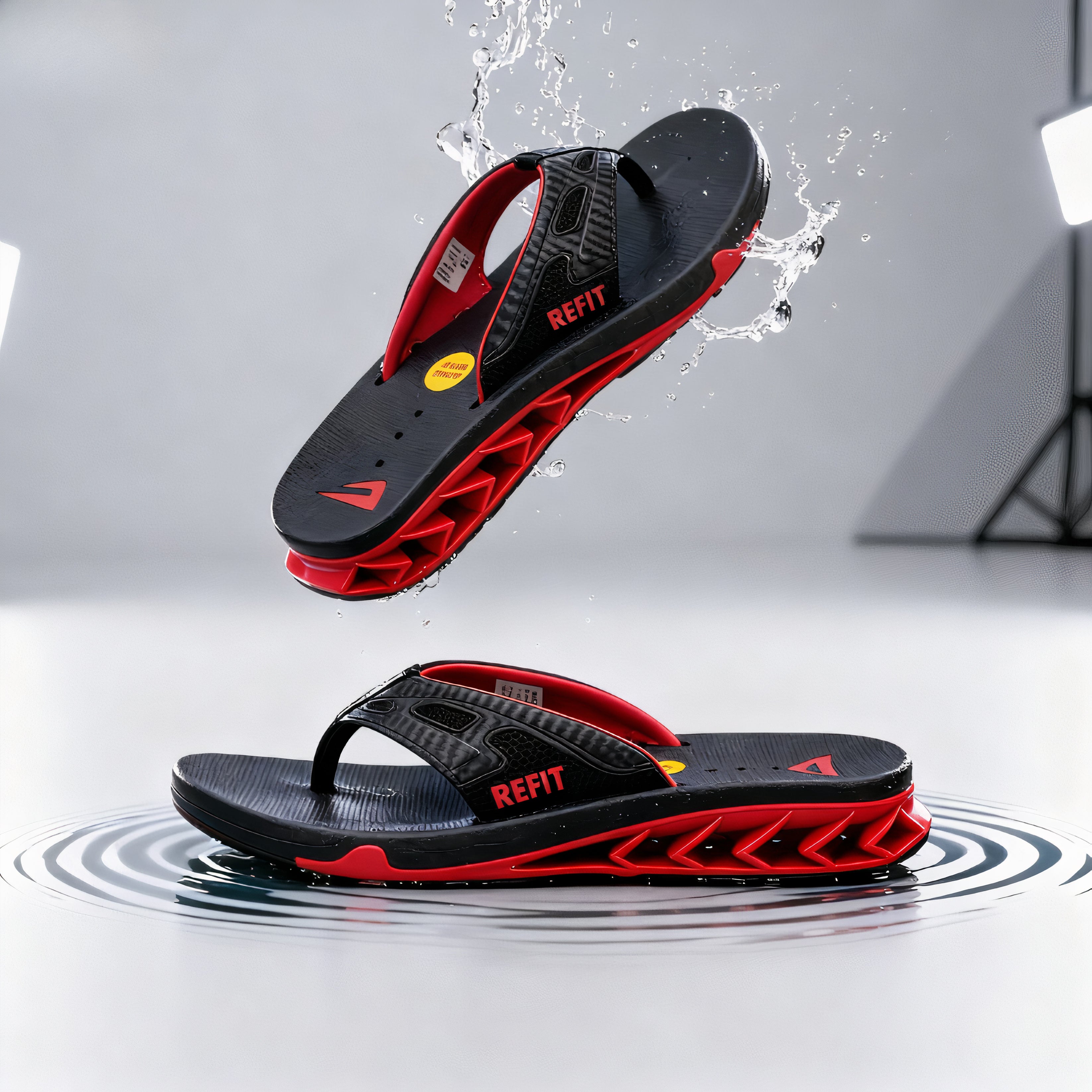 Refit Fanning   – Sandales Homme  Black / REED