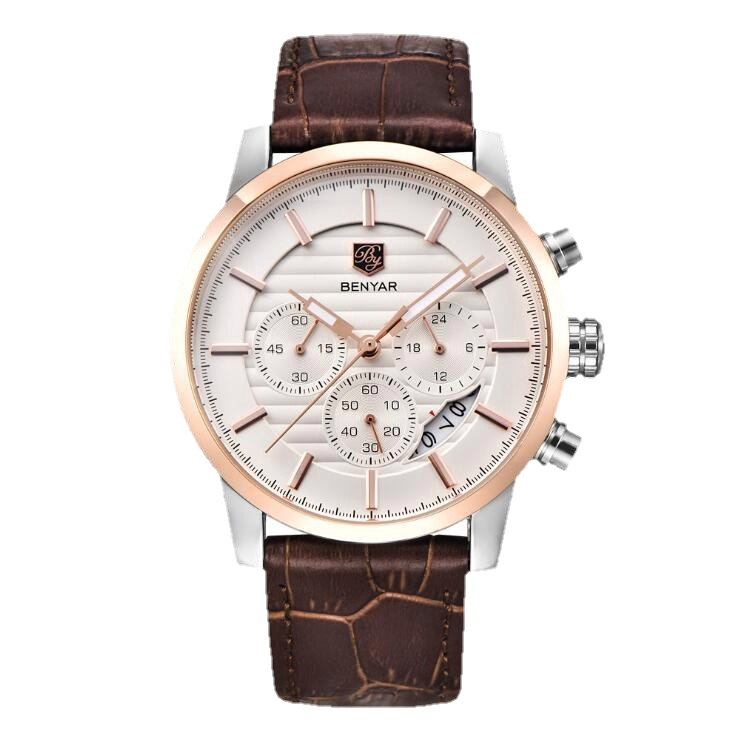 Montre chronographe  BENYAR BY-5104H  En cuir