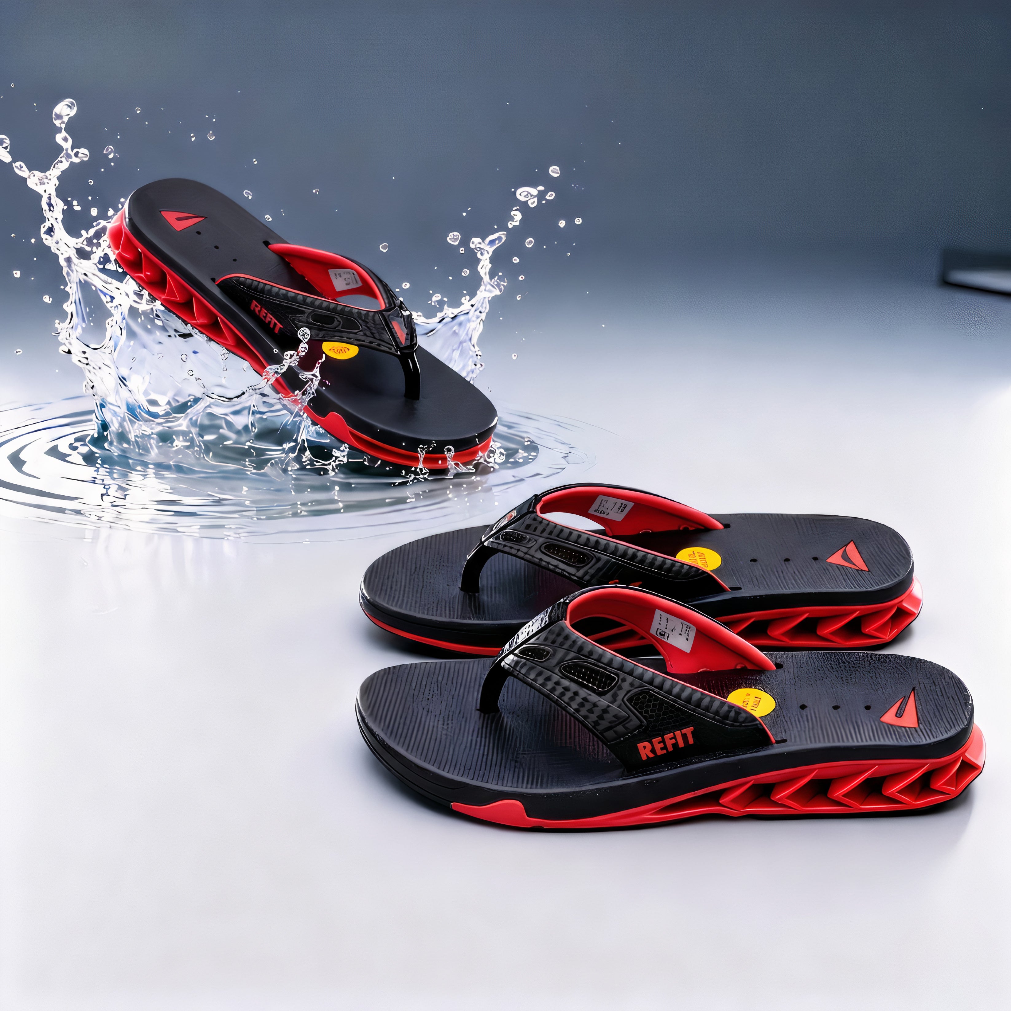 Refit Fanning   – Sandales Homme  Black / REED