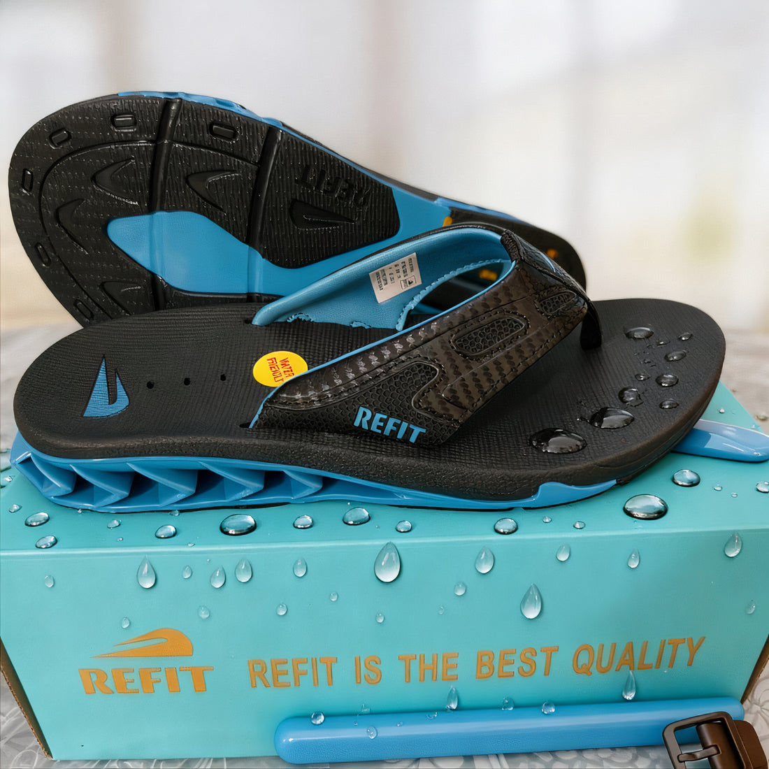 Refit Fanning   – Sandales Homme  Black / BLUE