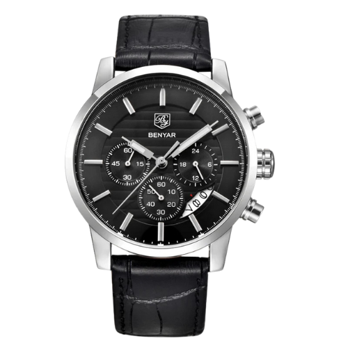 Montre chronographe  BENYAR BY-5104H  En cuir