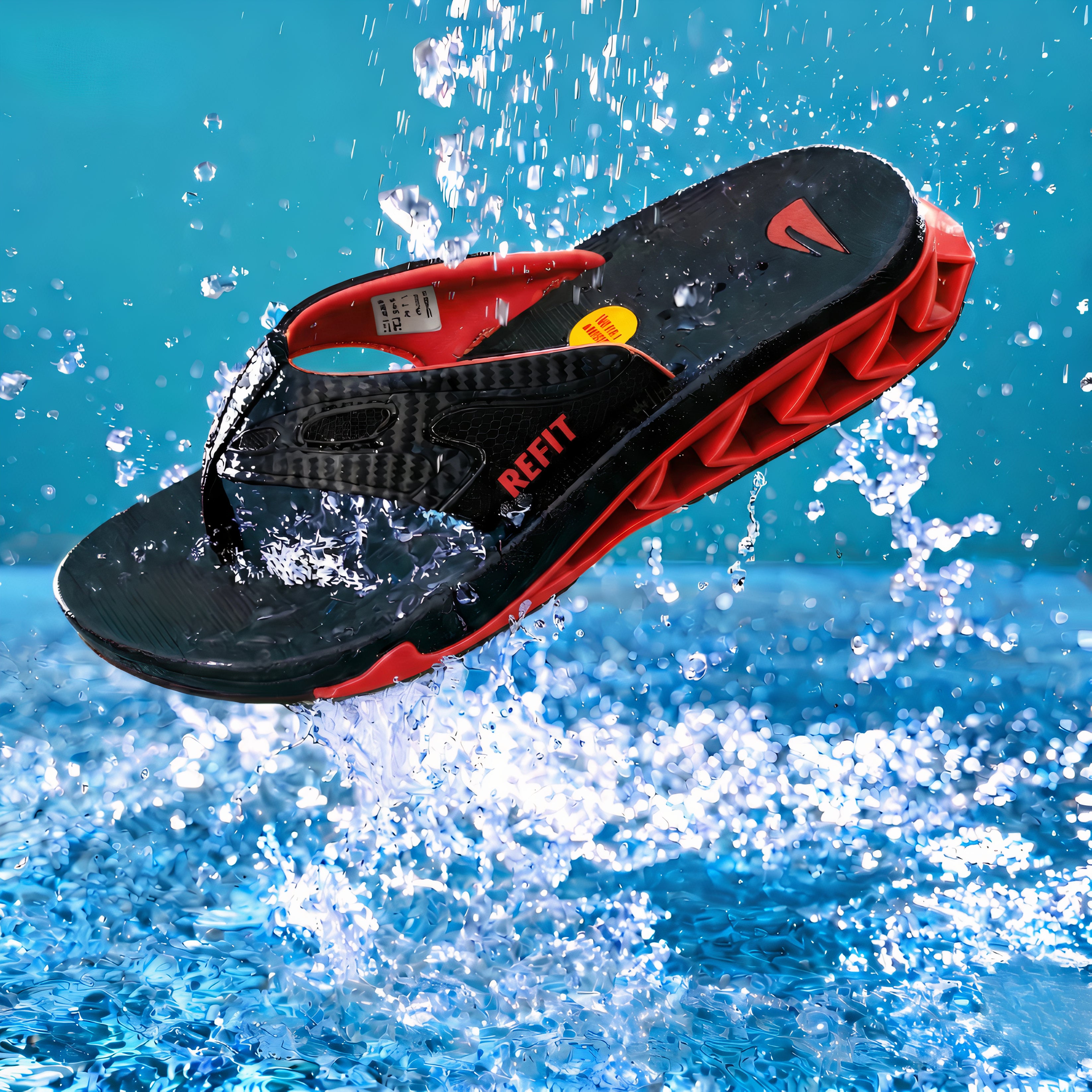 Refit Fanning   – Sandales Homme  Black / REED