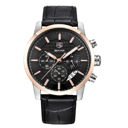 Montre chronographe  BENYAR BY-5104H  En cuir