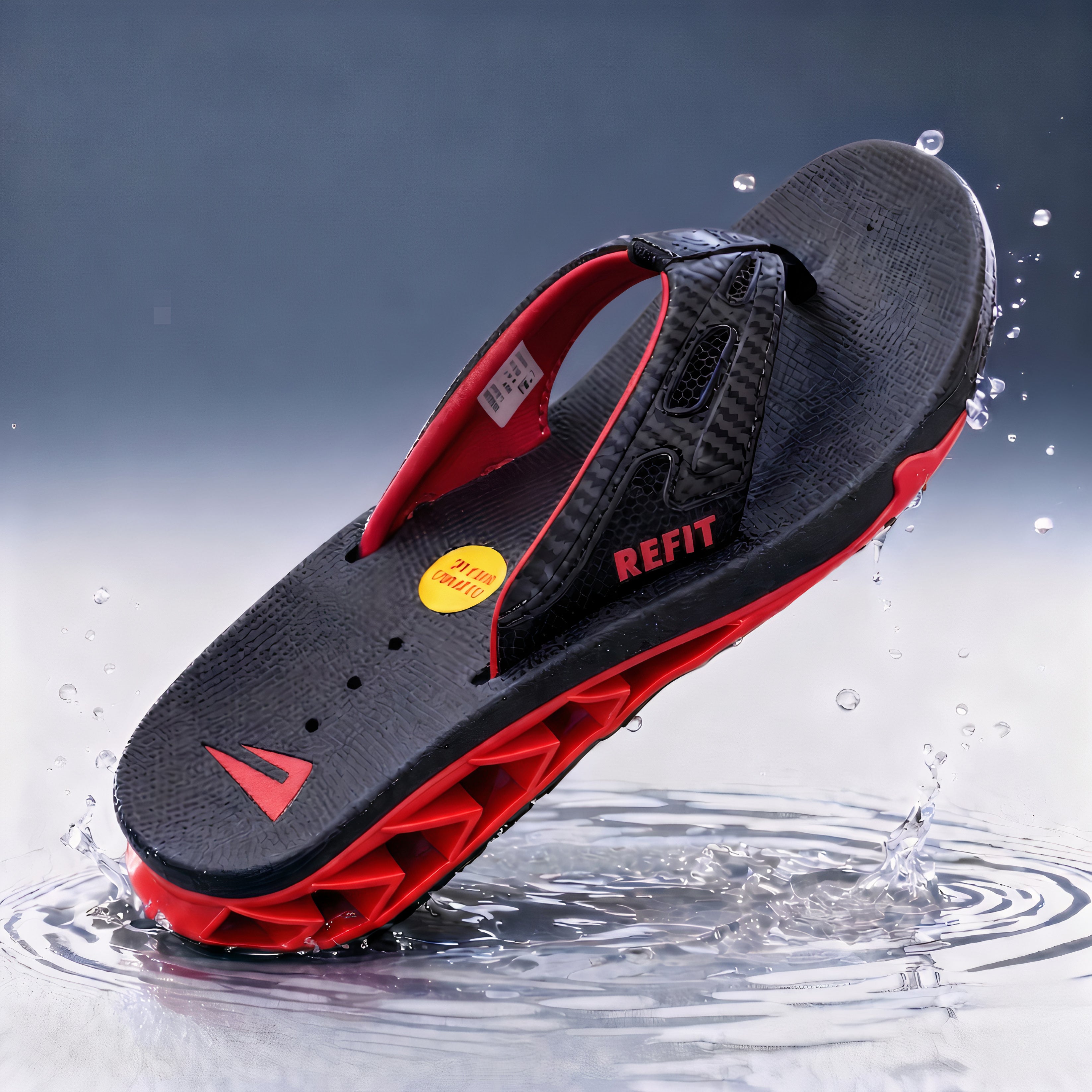 Refit Fanning   – Sandales Homme  Black / REED