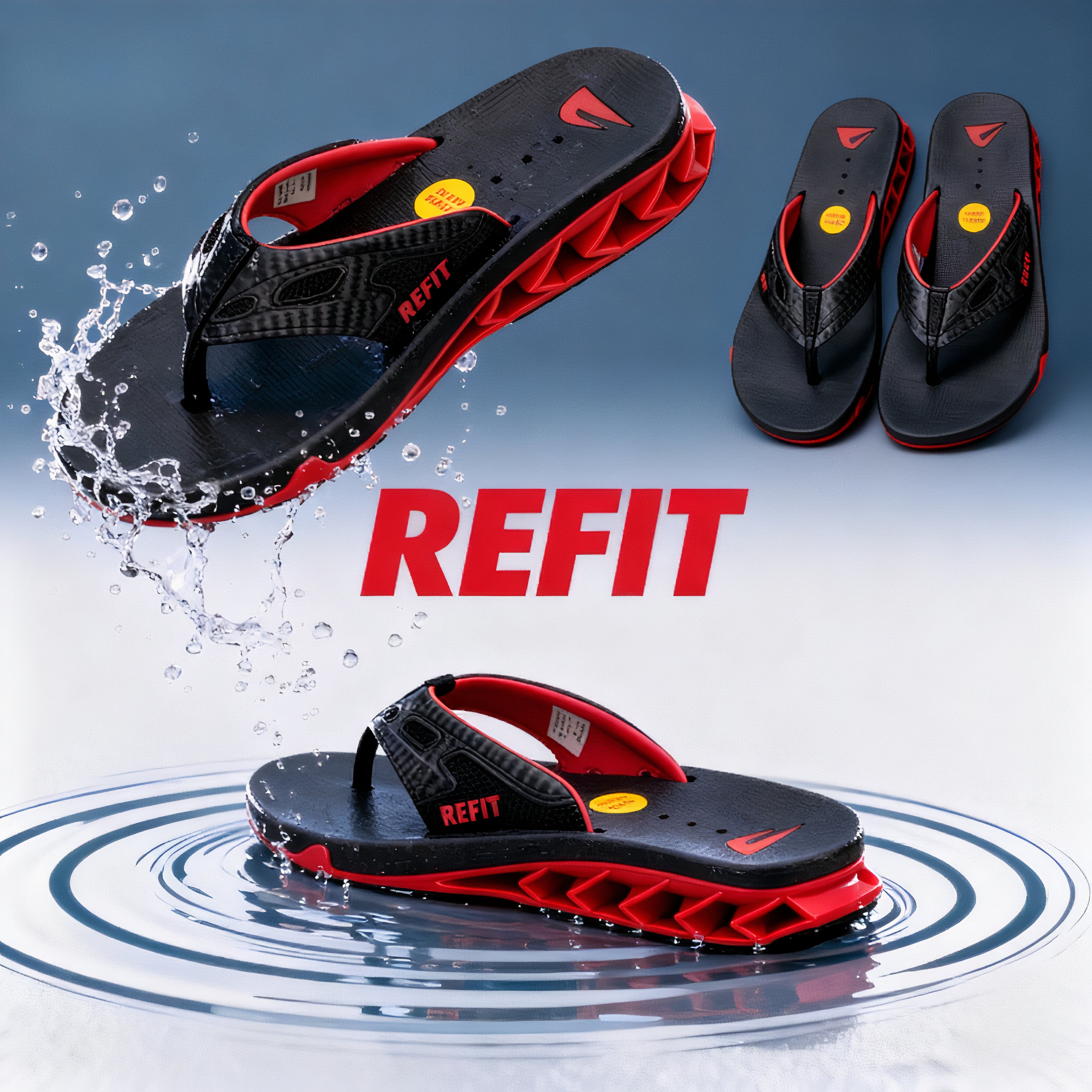 Refit Fanning   – Sandales Homme  Black / REED