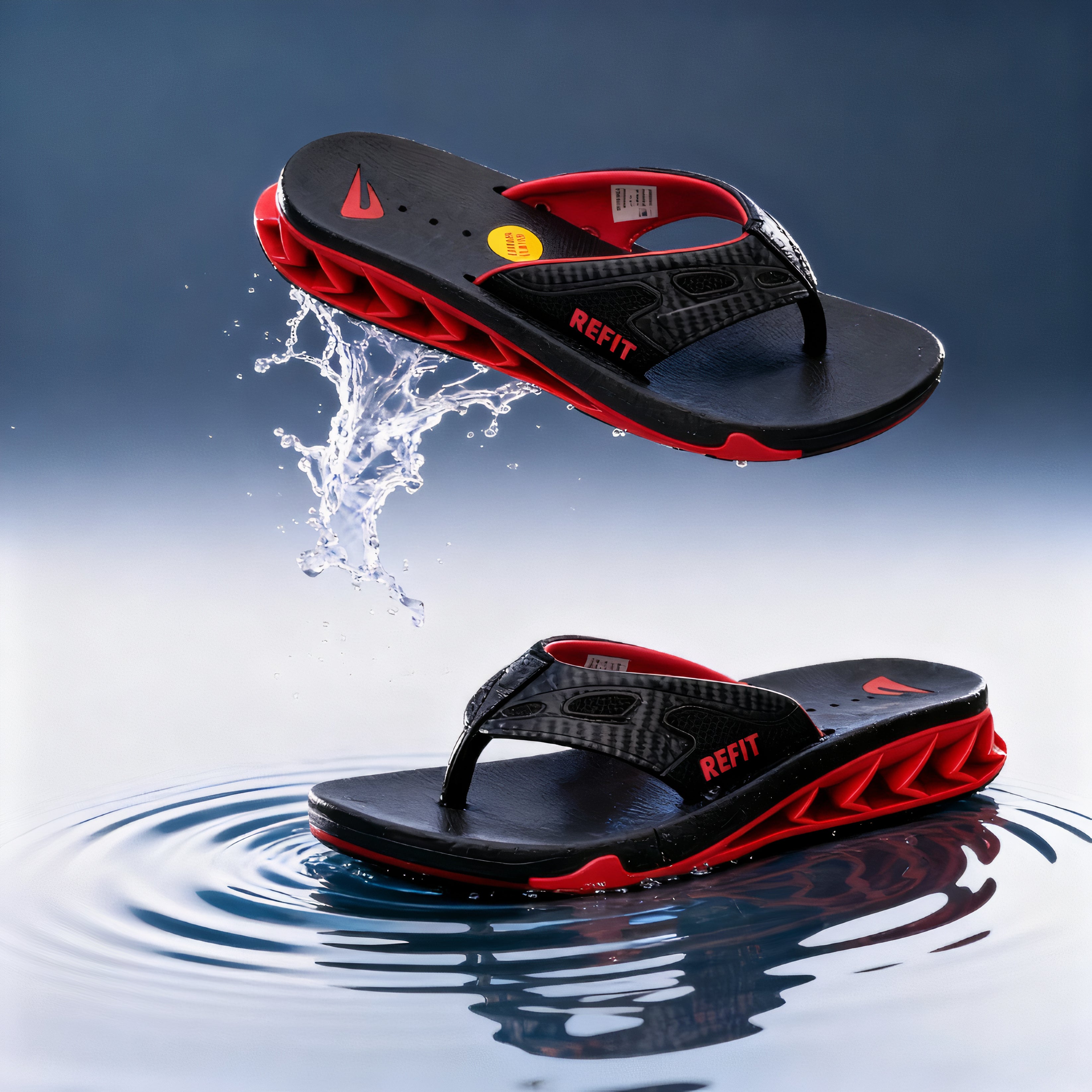 Refit Fanning   – Sandales Homme  Black / REED