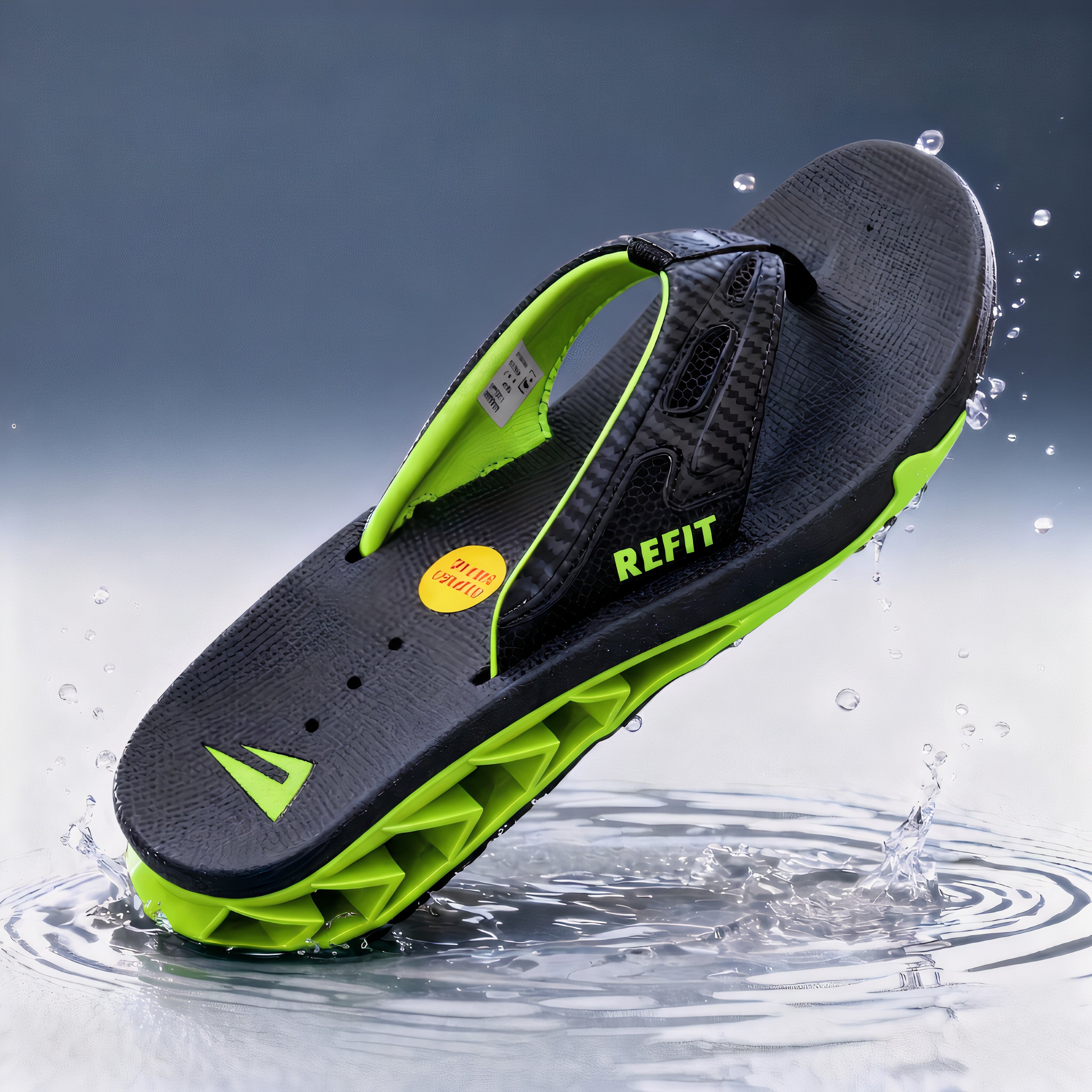 Refit Fanning   – Sandales Homme  Black / GREEN