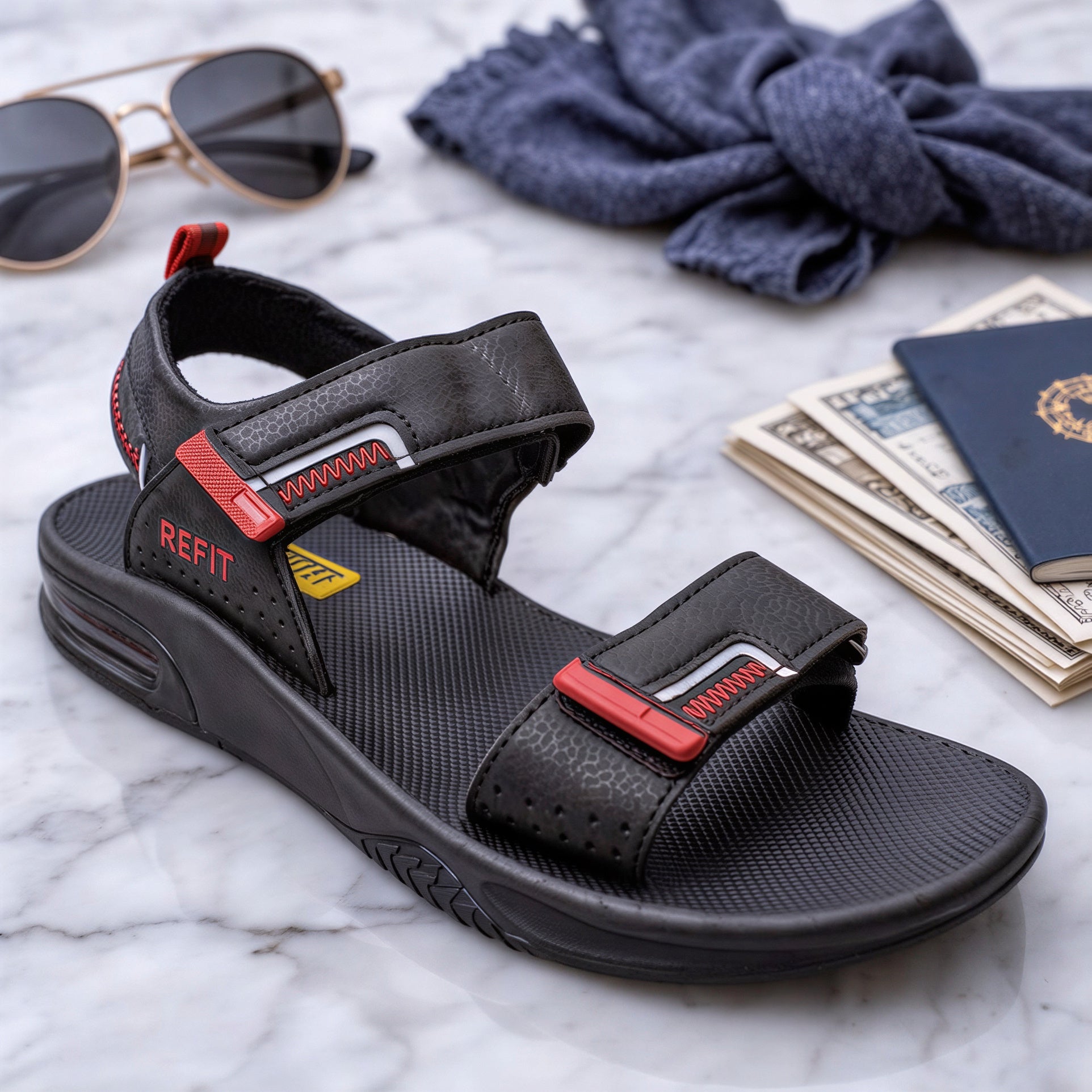 Refit – Sandales Homme RE07   Black / REED