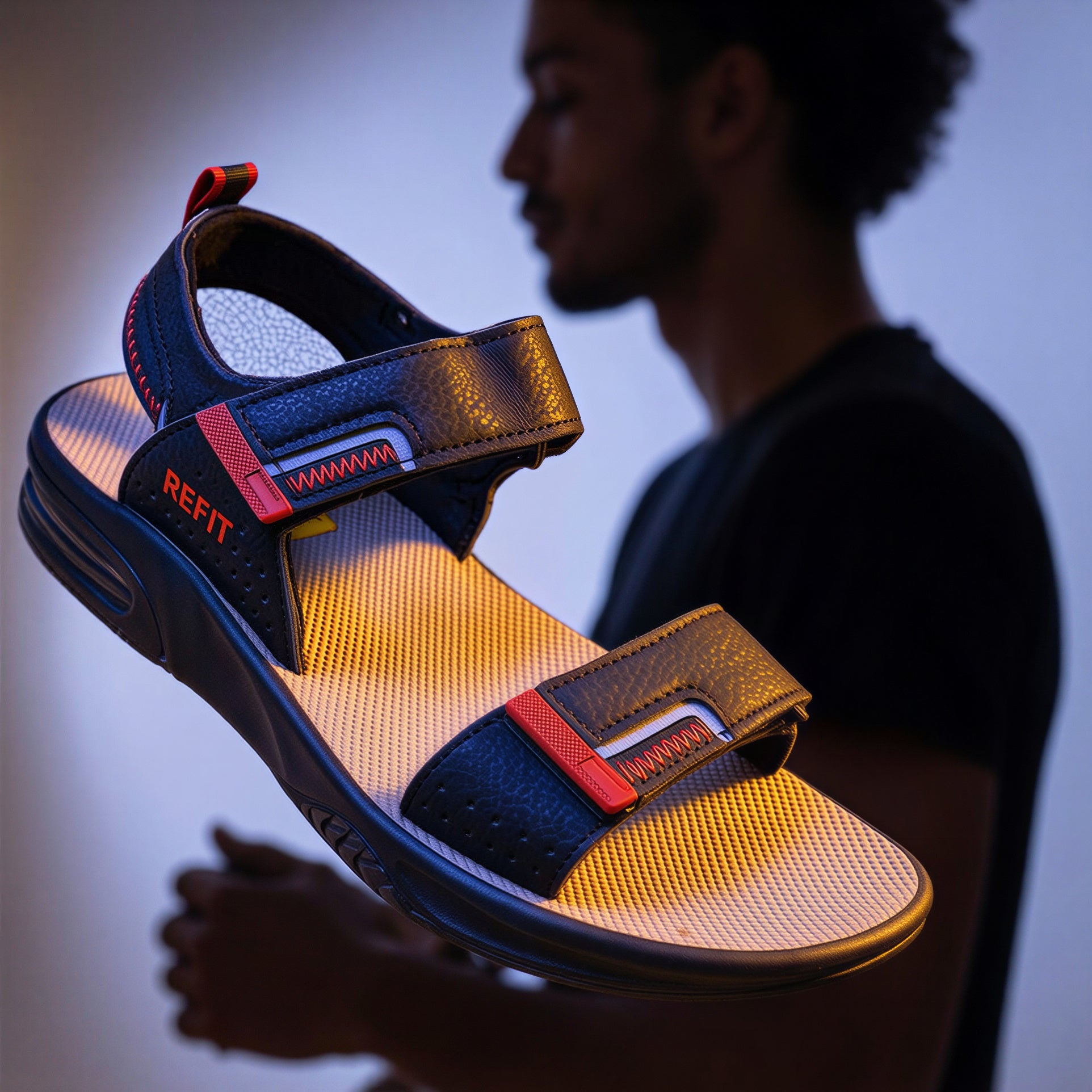Refit – Sandales Homme RE07   Black / REED