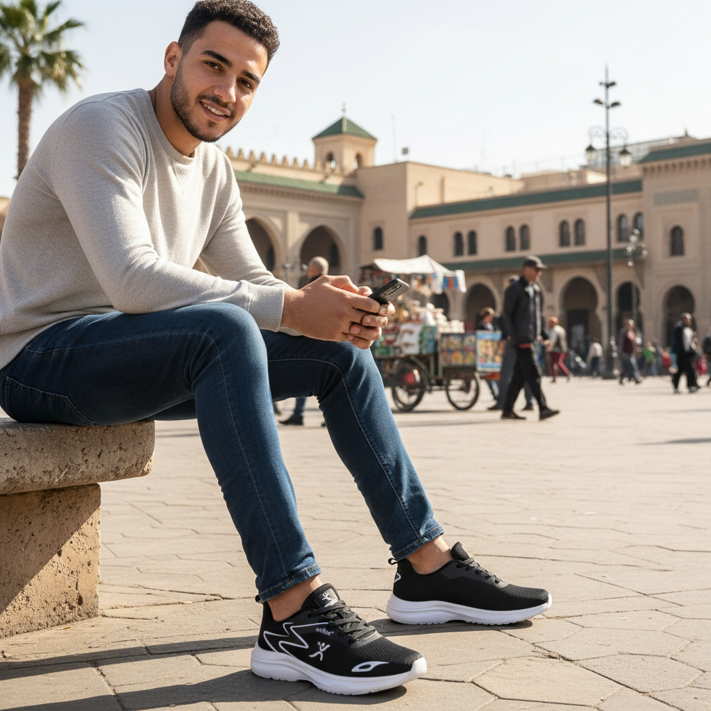 Espadrilles Airflex™ Ref:TX-2214 BLACK WHITE