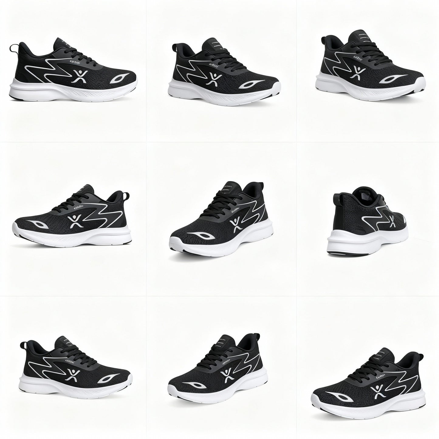 Espadrilles Airflex™ Ref:AIR001-BLACK WHITE