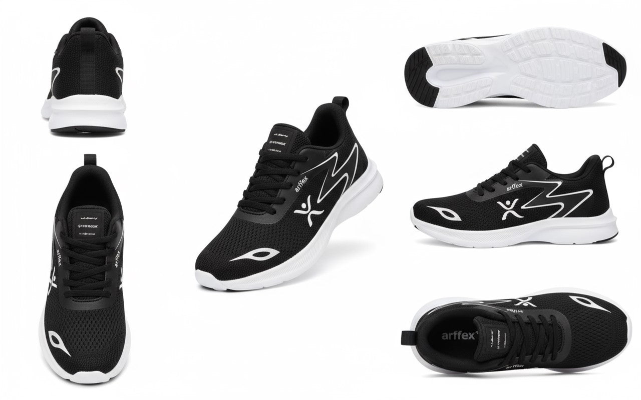 Espadrilles Airflex™ Ref:AIR001-BLACK WHITE