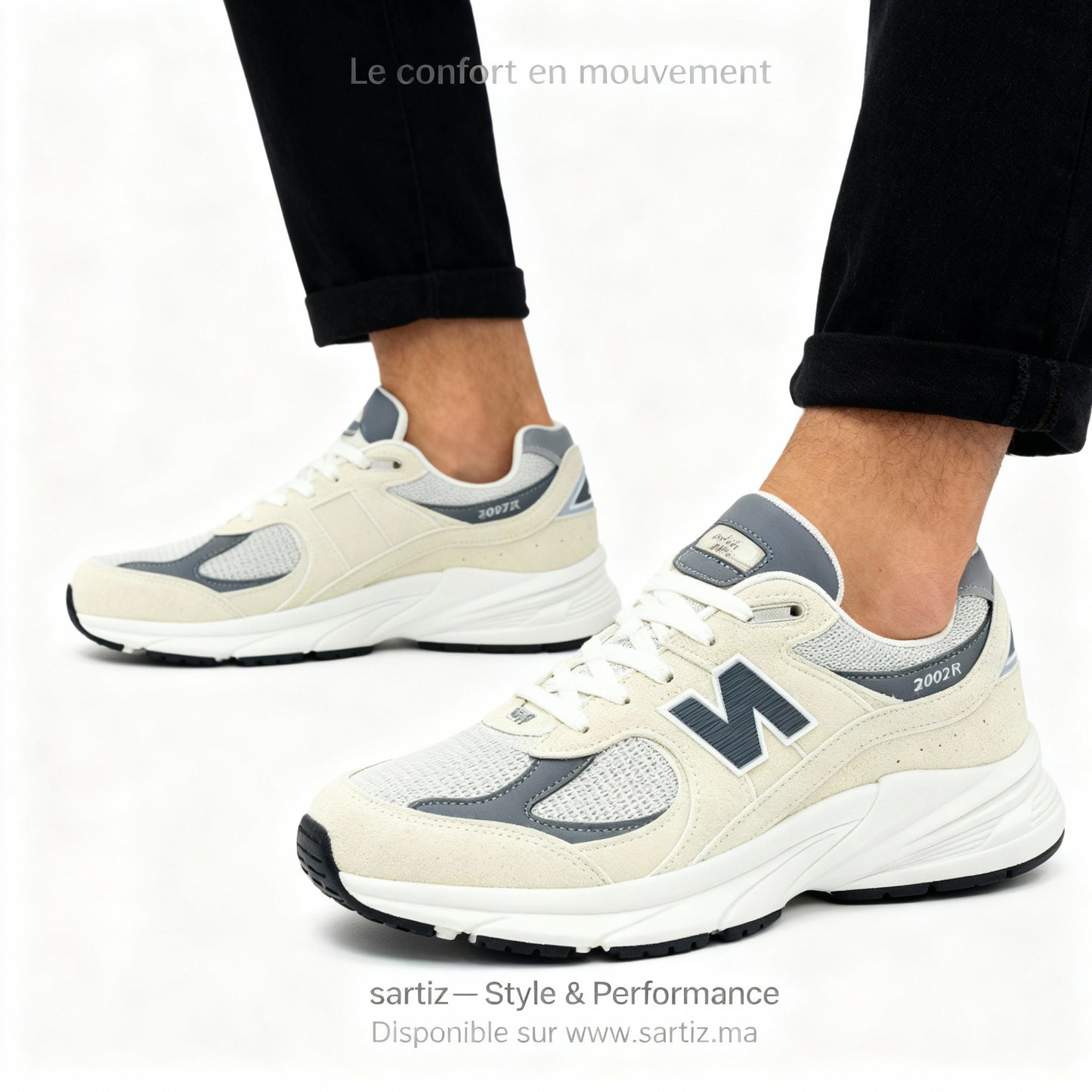 Espadrille Sportive sartiz™ NT 114-Beige & Gris Acier