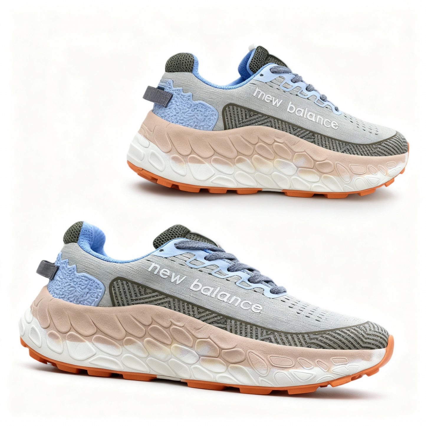 Espadrilles SARTIZ ™ Ref:NWB V3 WH -Gris / Bleu ciel