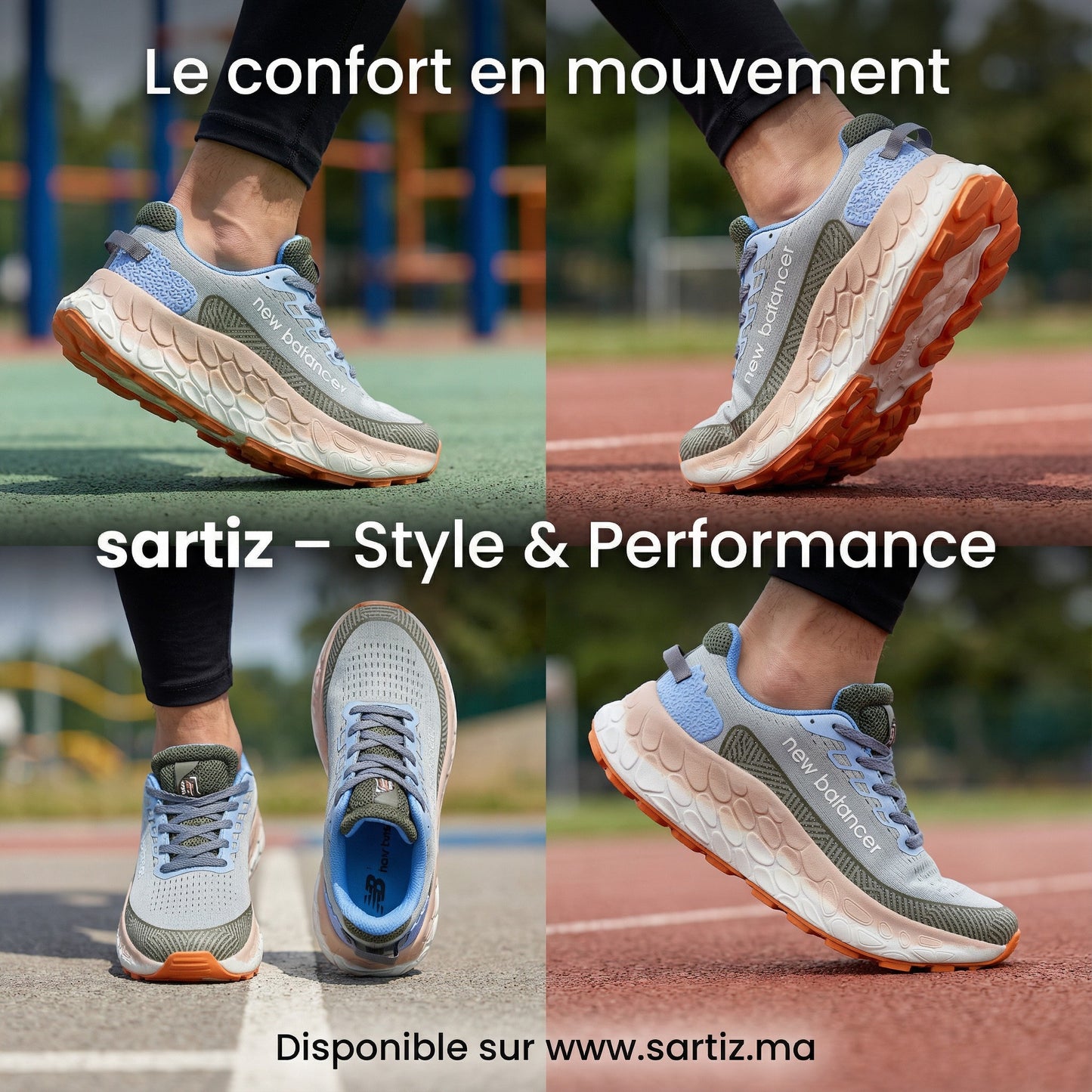 Espadrilles SARTIZ ™ Ref:NWB V3 WH -Gris / Bleu ciel