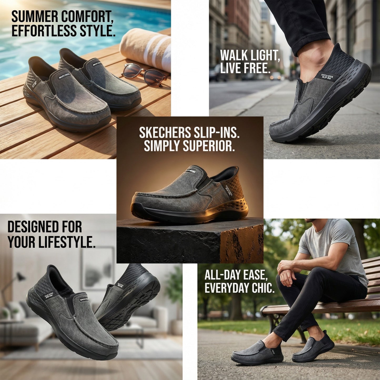 Skechers Men's -Ref84-Grey