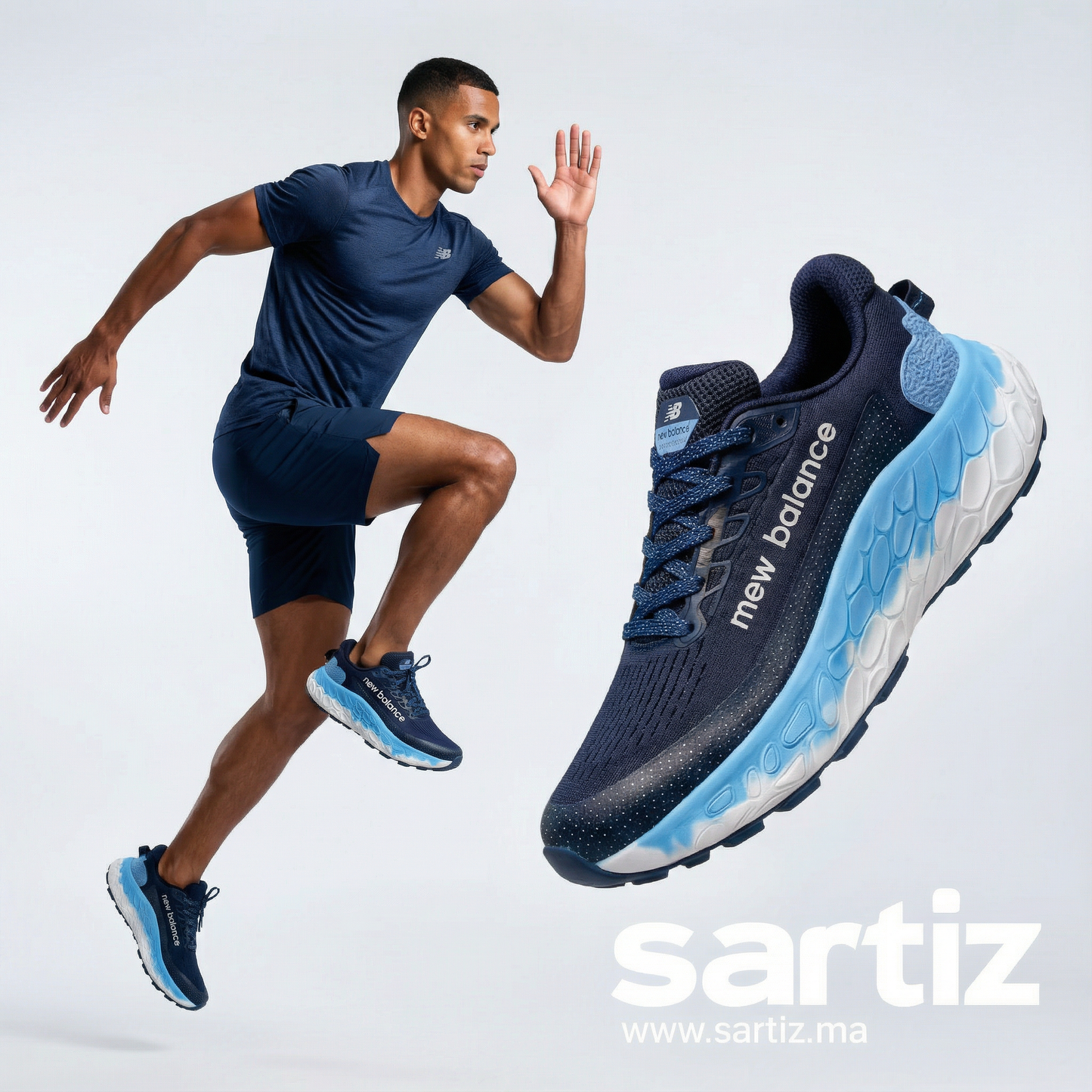 Espadrilles SARTIZ ™ Ref:NWB V3 WH -Sky Blue